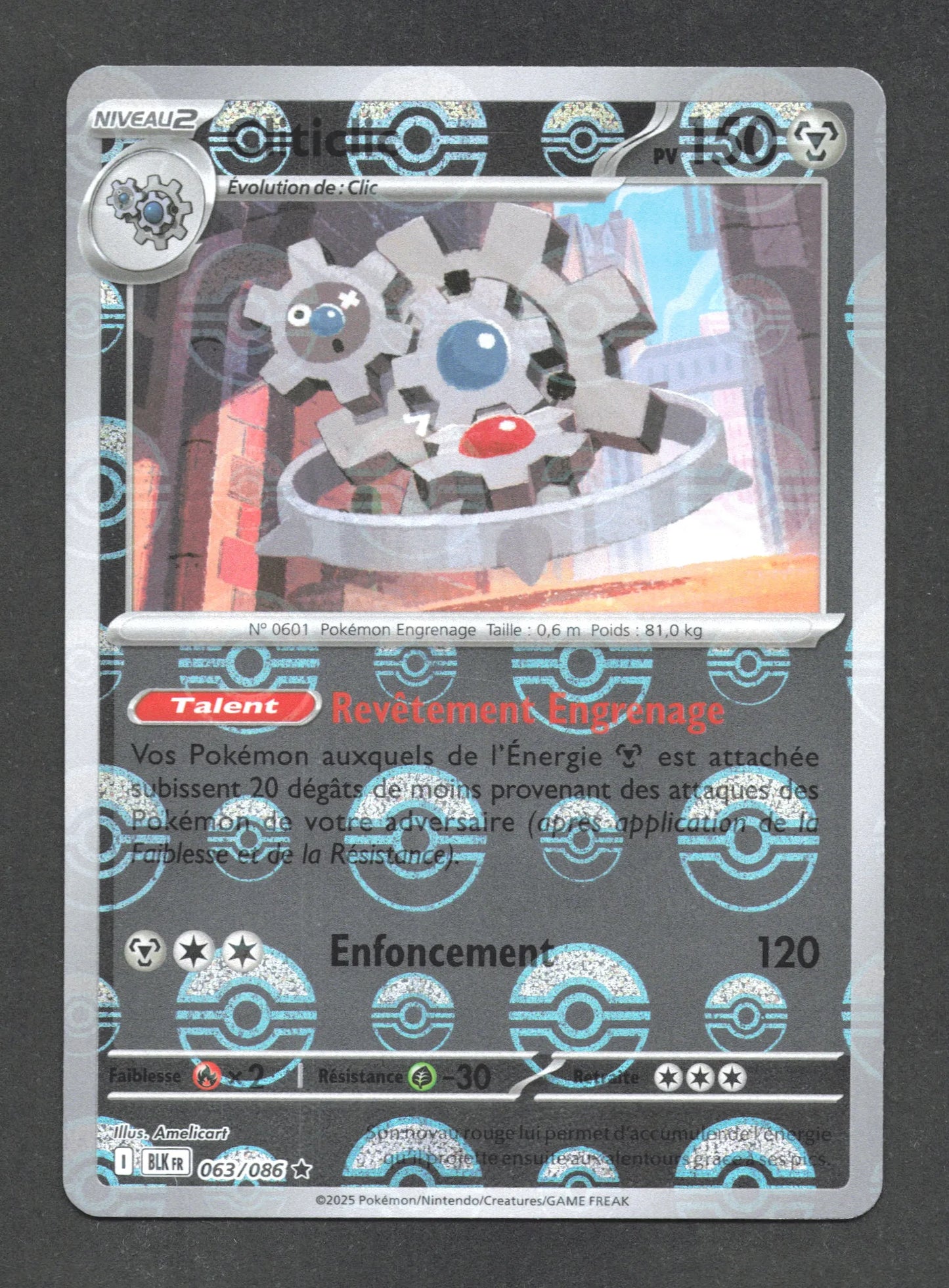 063/086 Cliticlic POKEBALL - Foudre Noire - Pokeball