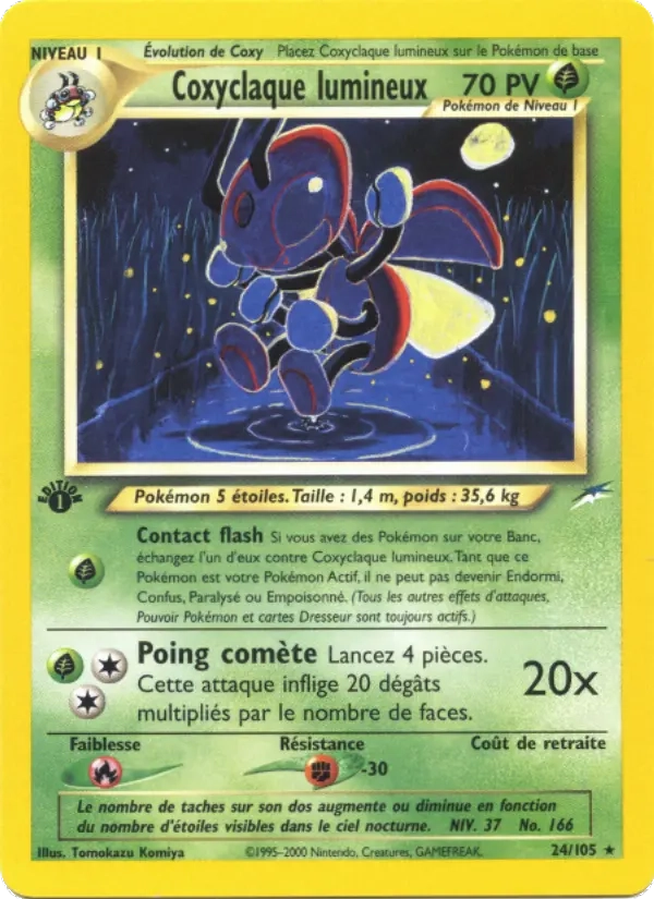 24/105 Coxyclaque Lumineux RARE - Neo Destiny
