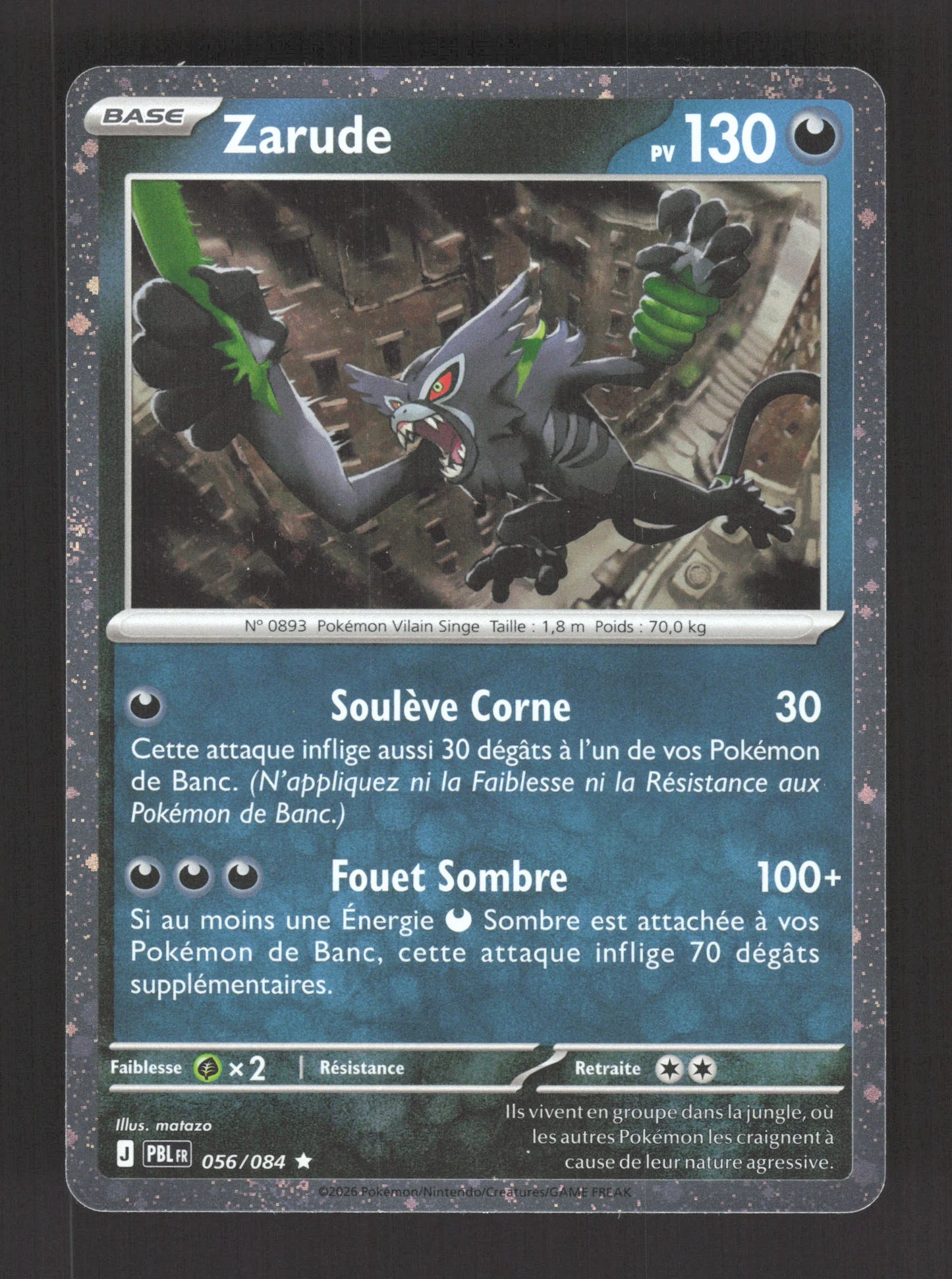 056/084 Zarude HOLO COSMOS - Nuit Noire