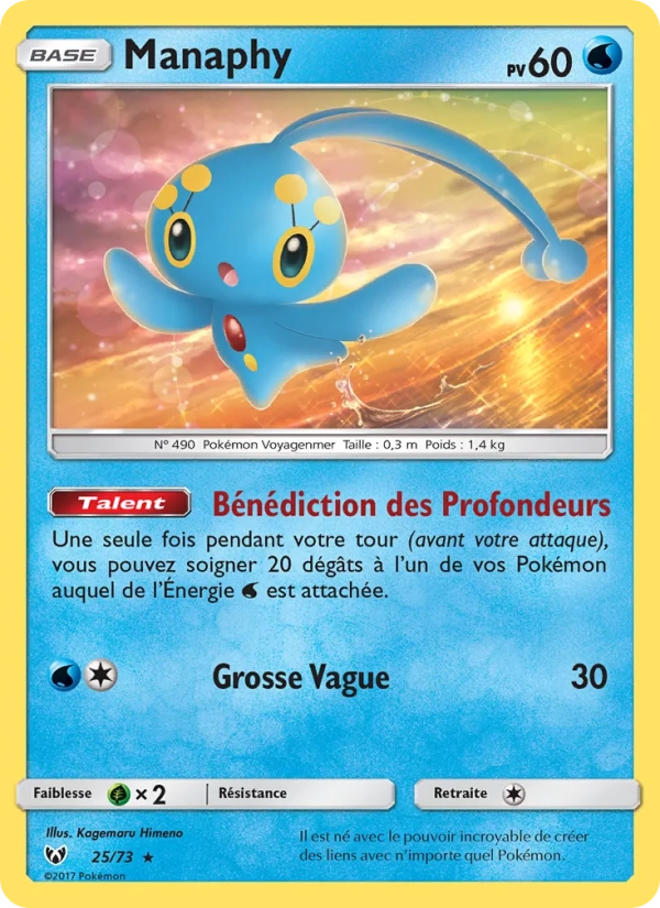 25/73 Manaphy REVERSE - Légendes Brillantes