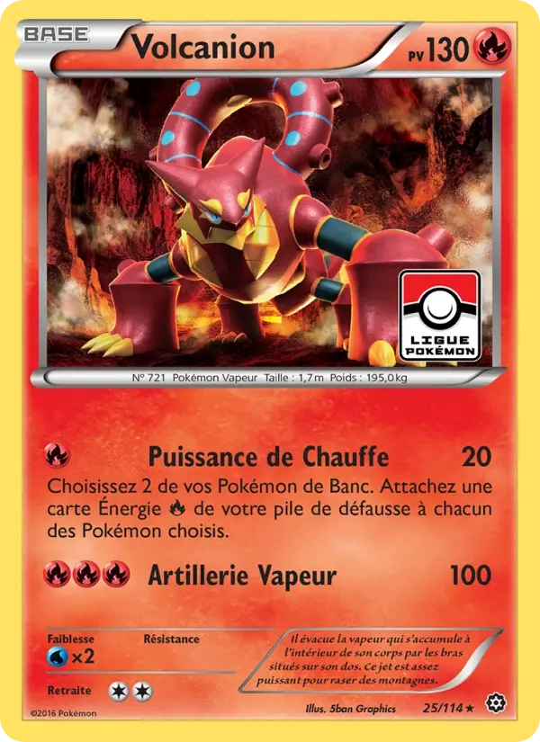 25/114 Volcanion HOLO MOSAIQUE - Offensive Vapeur