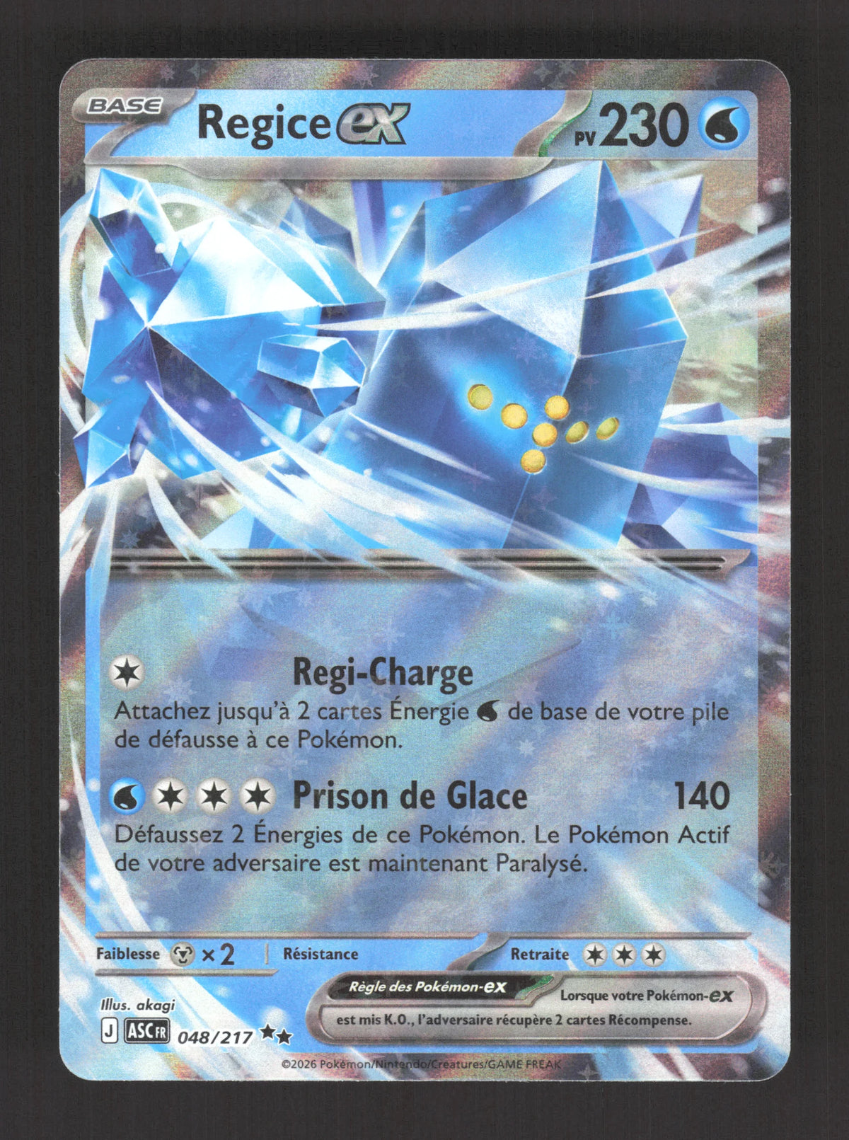 048/217 Regice EX - Héros Transcendants