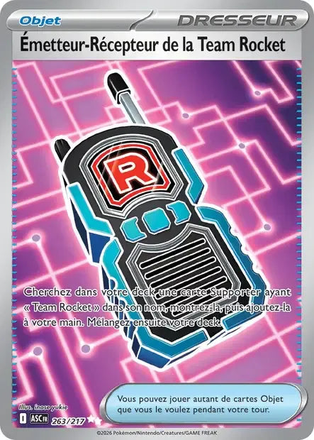 263/217 Emetteur Recepteur de la Team Rocket DRESSEUR - Héros Transcendants