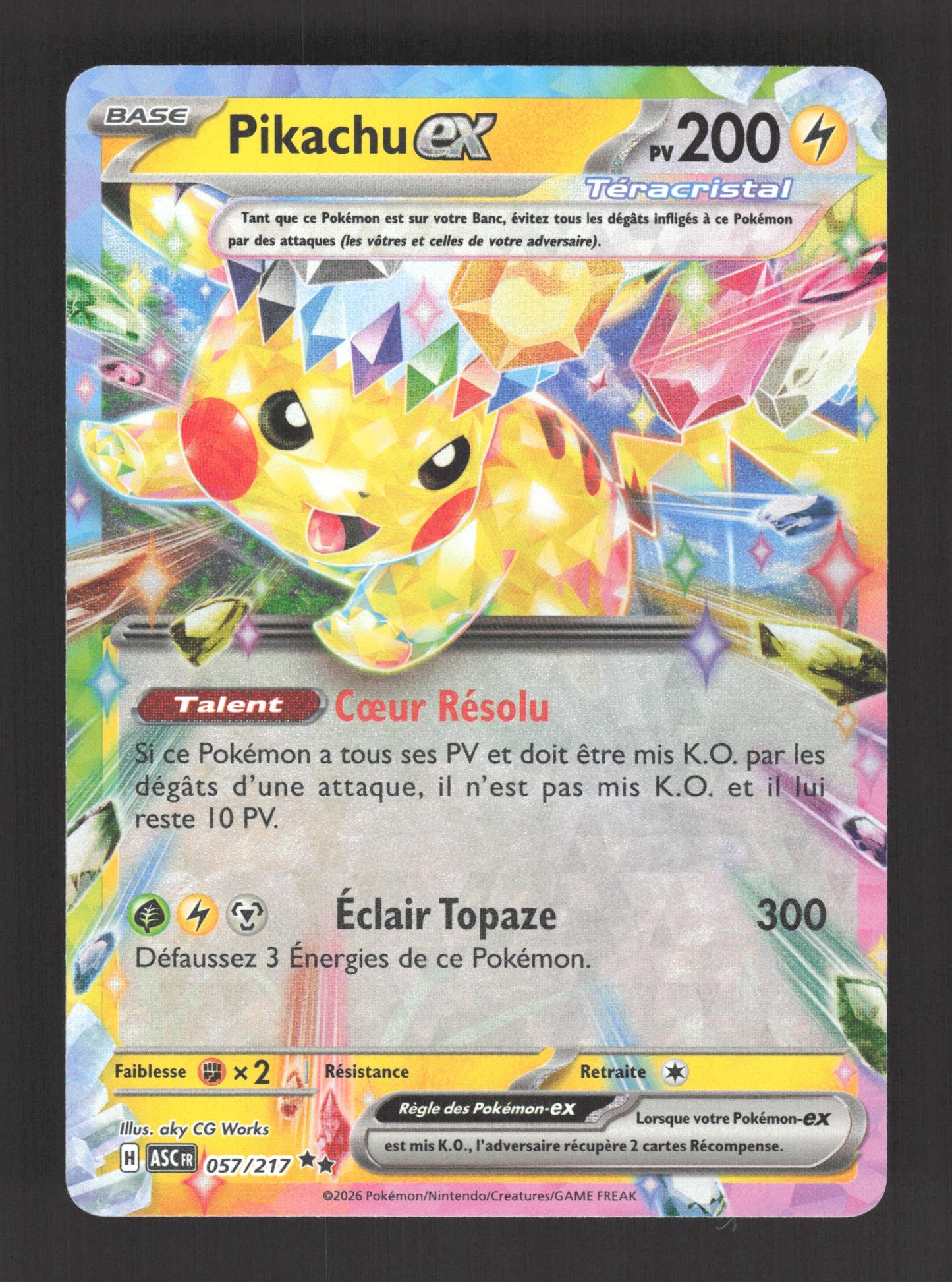 057/217 Pikachu EX - Héros Transcendants
