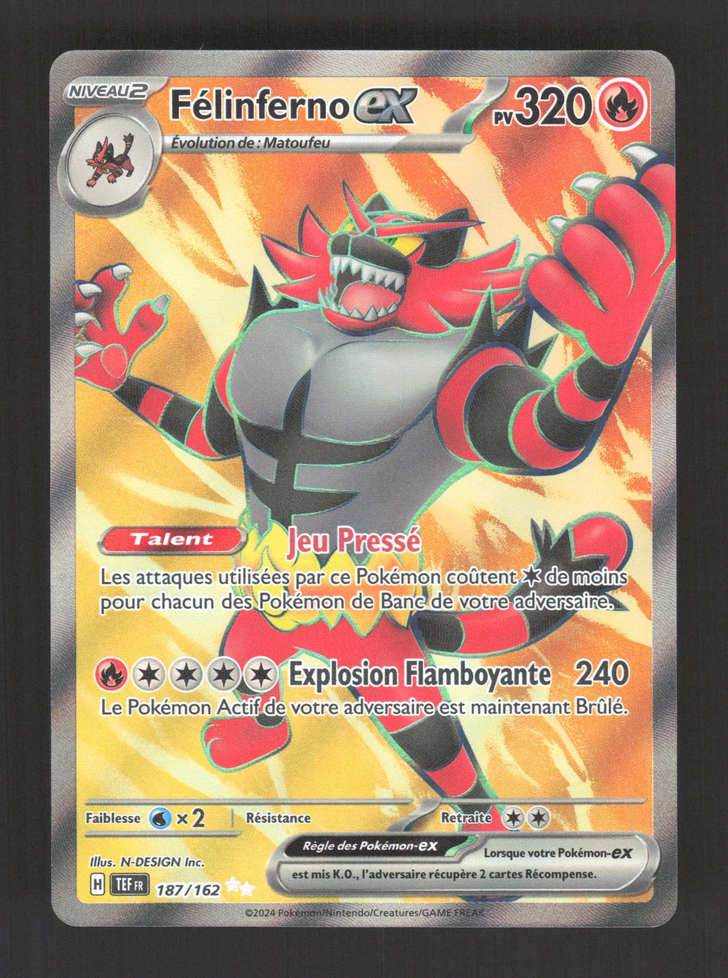 187/162 Felinferno EX - Forces Temporelles