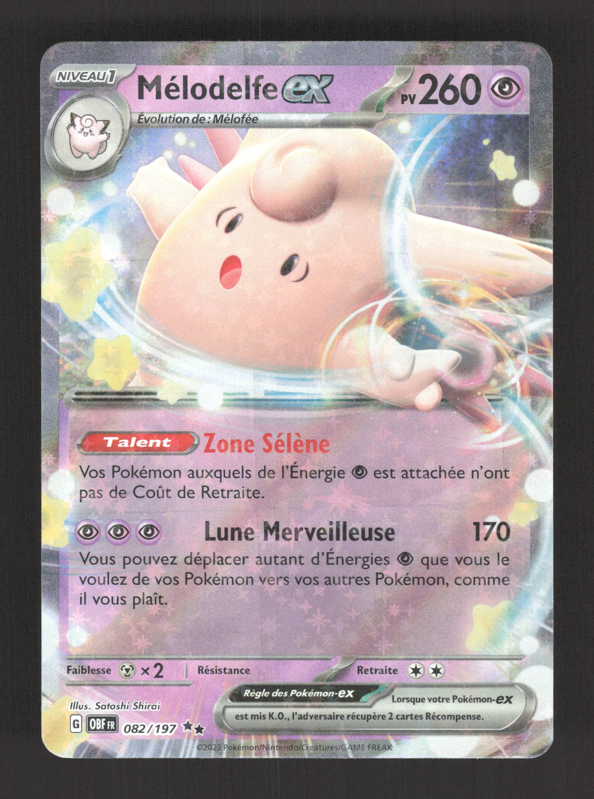 082/197 Melodelfe EX - Flammes Obsidiennes