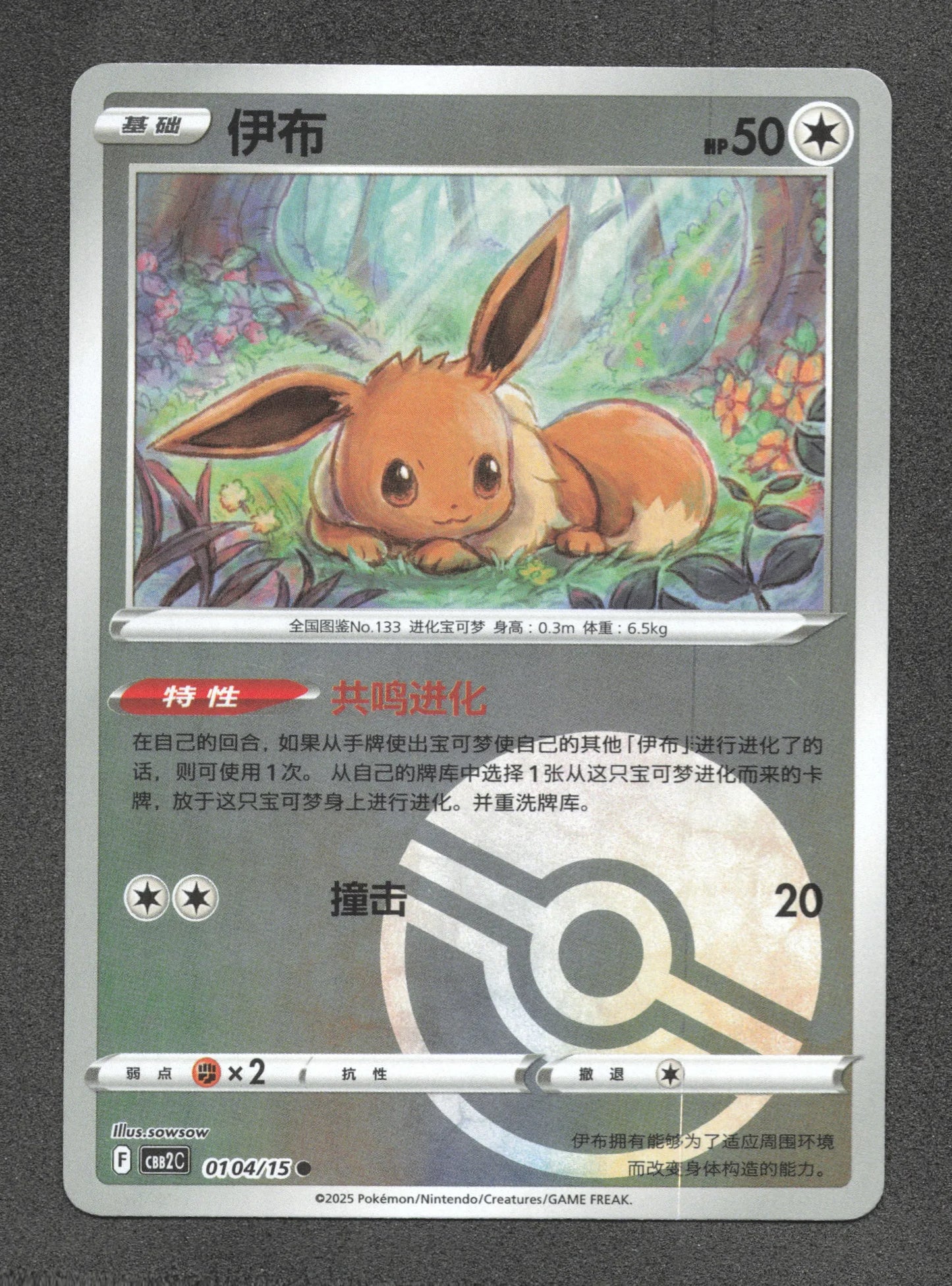 0104/15 Evoli POKEBALL CN - Chinois