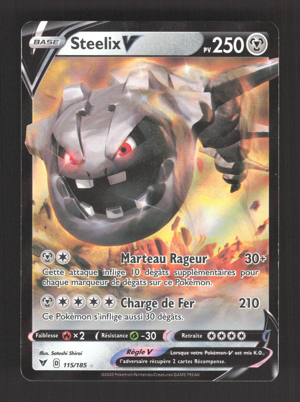 115/185 Steelix V - Voltage Éclatant