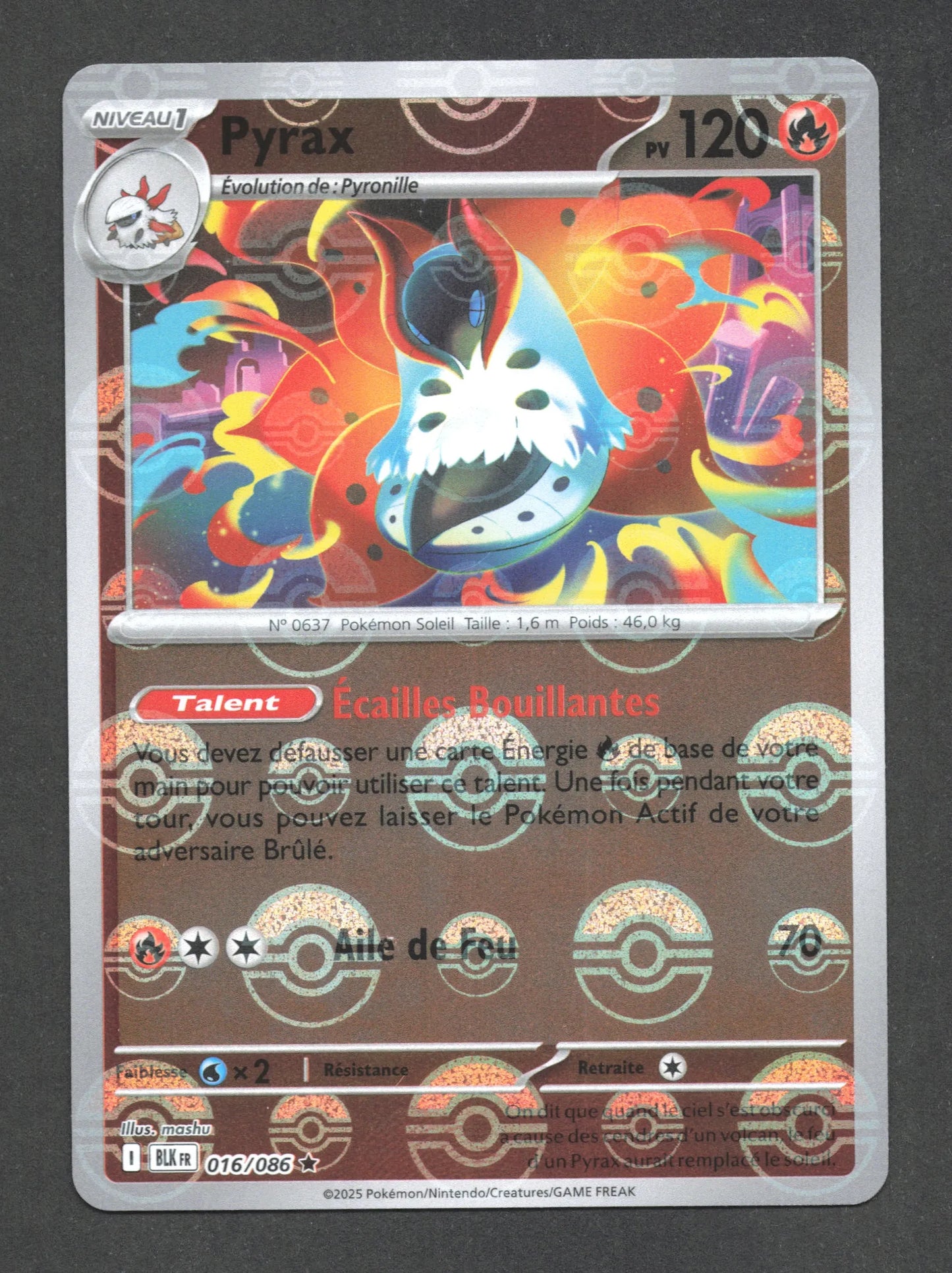 016/086 Pyrax POKEBALL - Foudre Noire - Pokeball