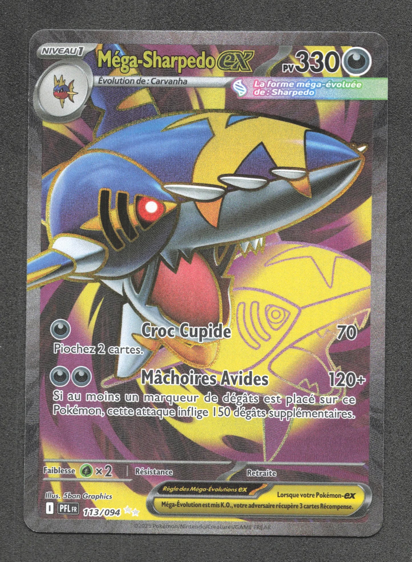 113/094 Mega Sharpedo EX - Flammes Fantasmagoriques