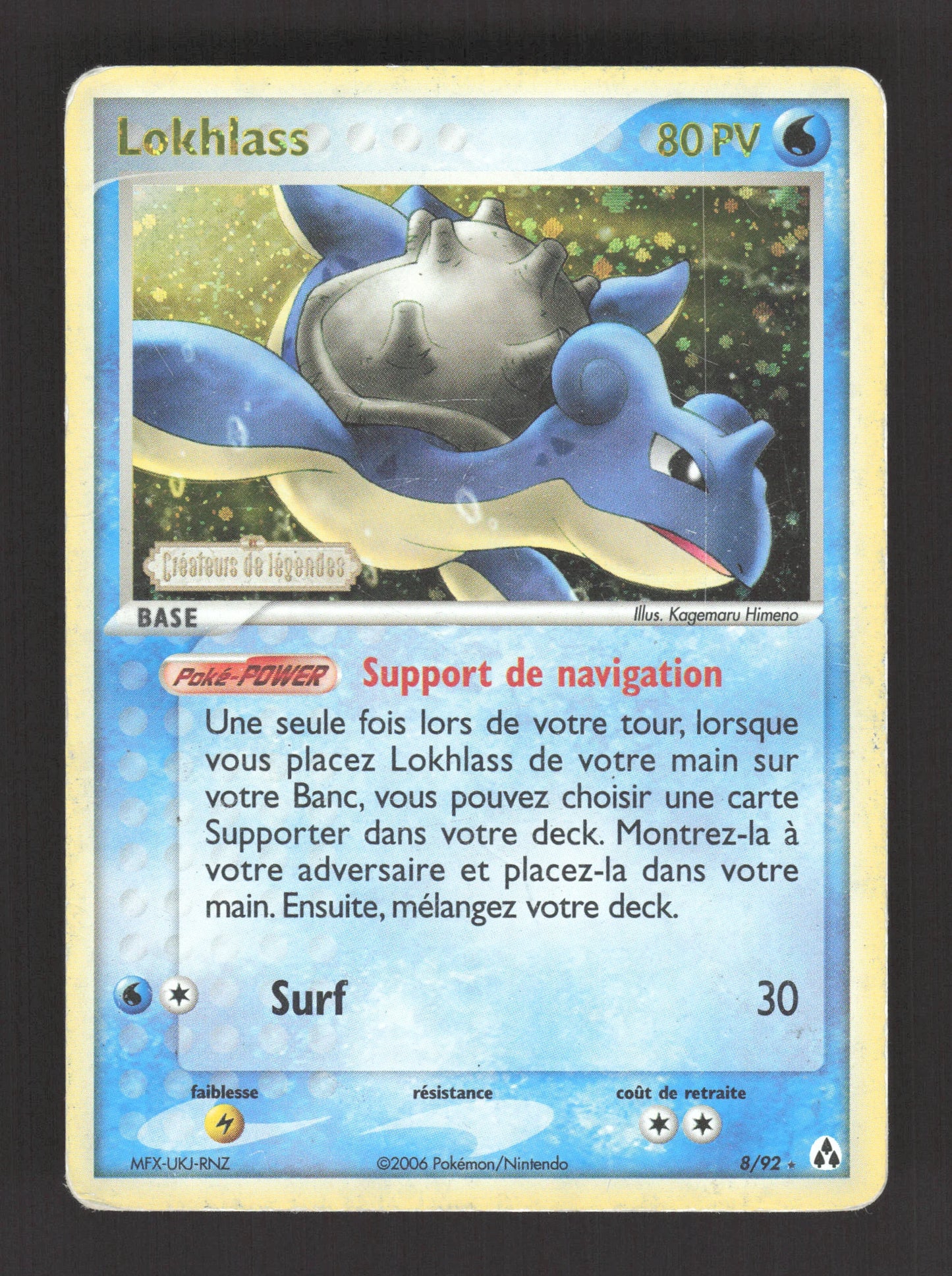 8/92 Lokhlass HOLO REVERSE STAMP - Créateurs de Légendes