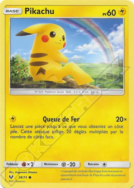 28/73 Pikachu REVERSE - Légendes Brillantes