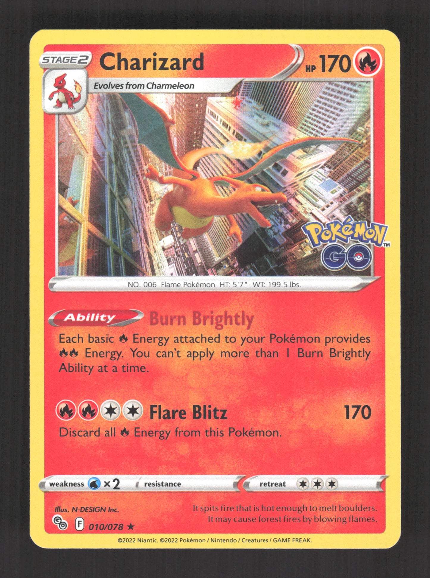 010/078 Charizard HOLO - Anglais