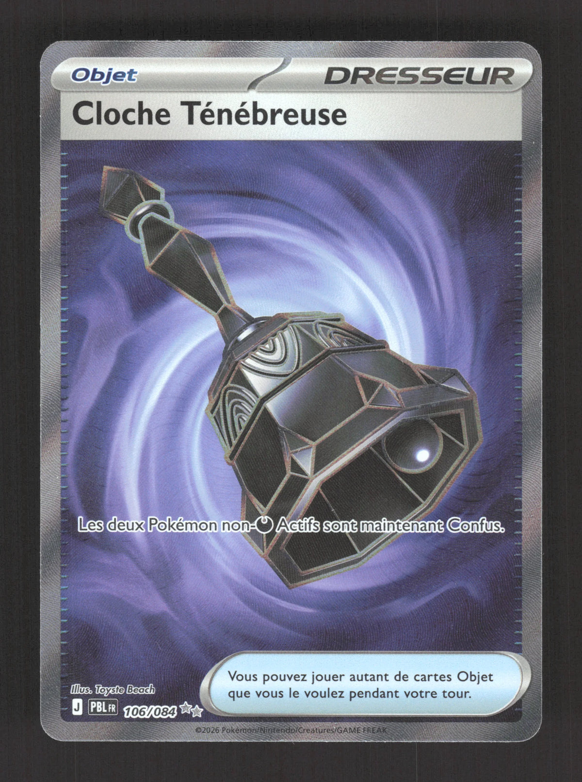 106/084 Cloche Tenebreuse DRESSEUR - Nuit Noire