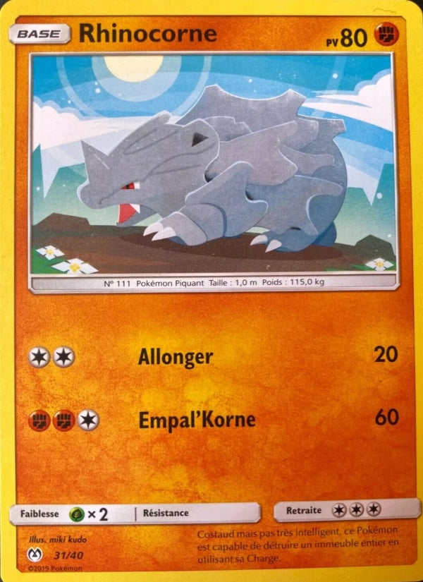 31/40 Rhinocorne HOLO - McDonald's 2019