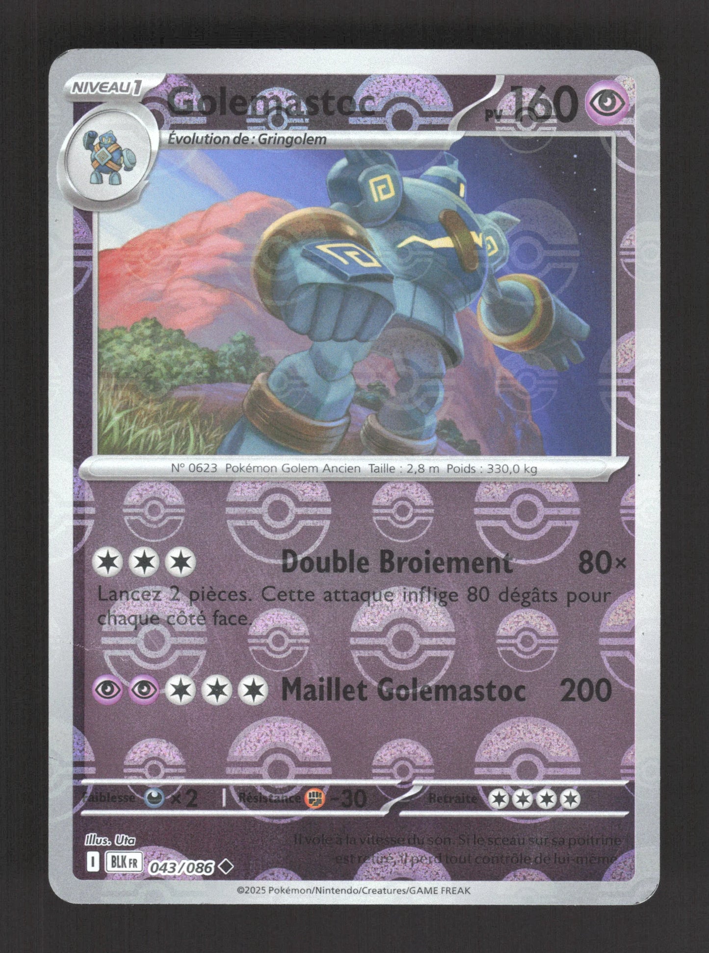 043/086 Golemastoc POKEBALL - Foudre Noire