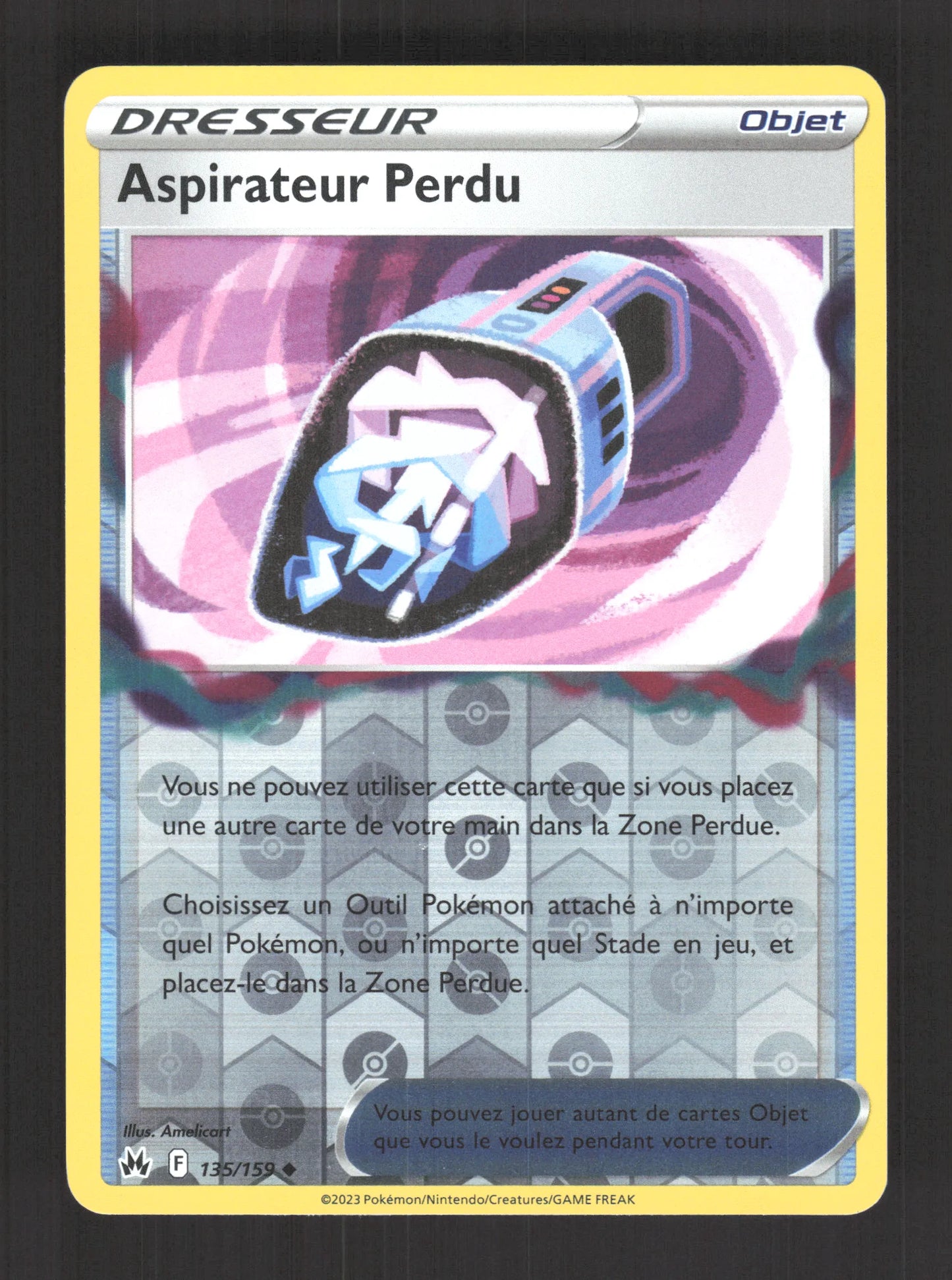 135/159 Aspirateur Perdu REVERSE - Zénith Suprême