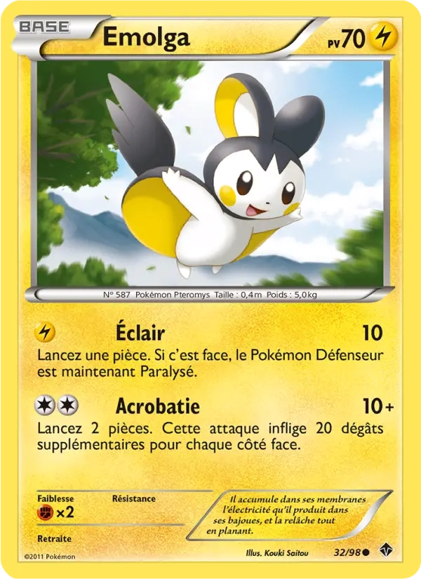 32/98 Emolga REVERSE - Pouvoirs Émergents