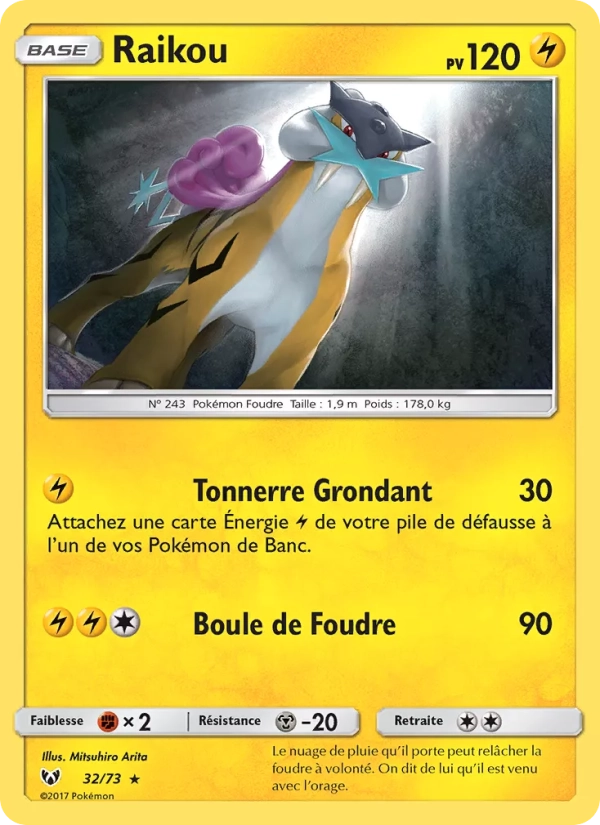 32/73 Raikou HOLO - Légendes Brillantes