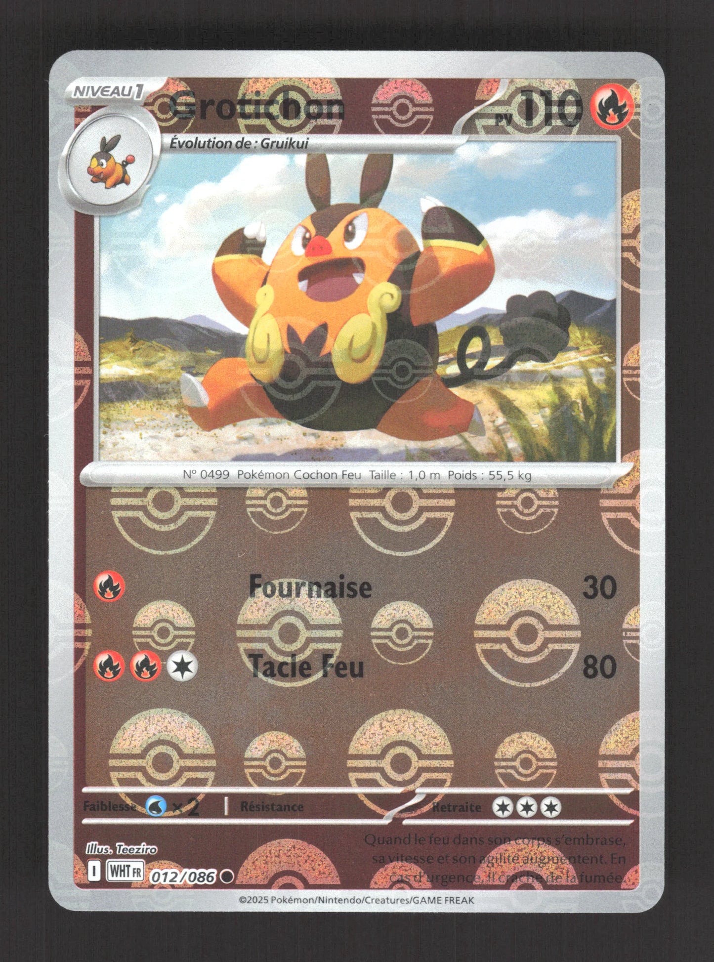 012/086 Grotichon POKEBALL - Flamme Blanche