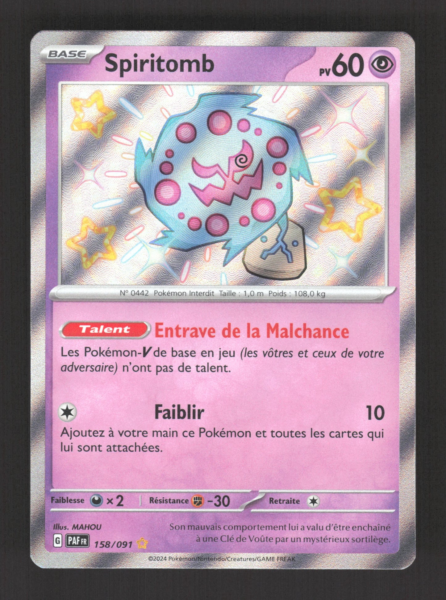 158/091 Spiritomb SHINY - Destinées de Paldea