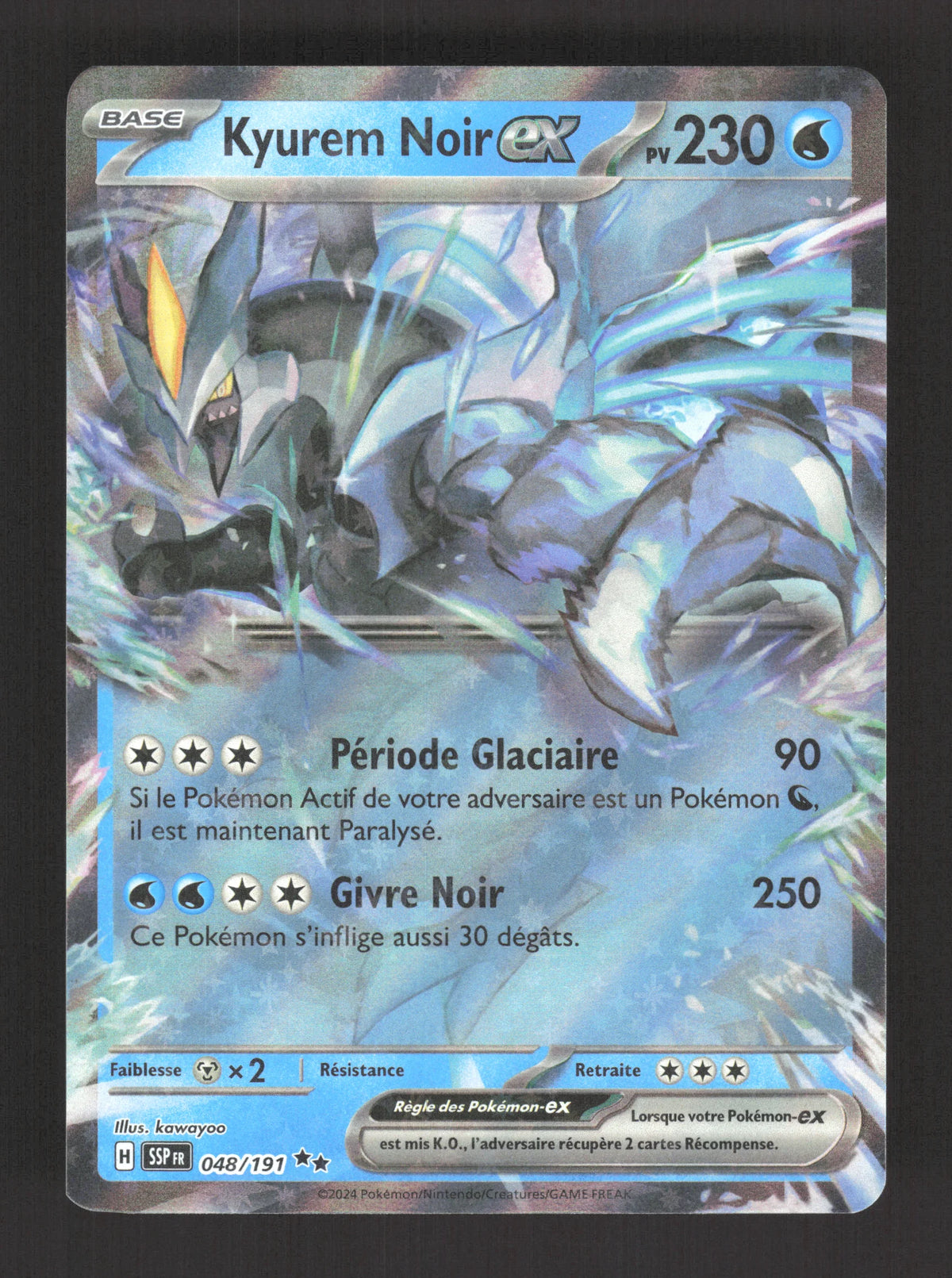 048/191 Kyurem Noir EX - Étincelles Déferlantes