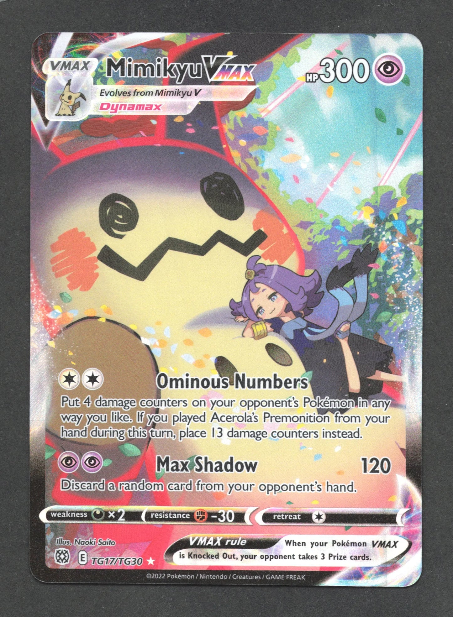 TG17/TG30 Mimikyu VMAX ANGLAIS - Anglais