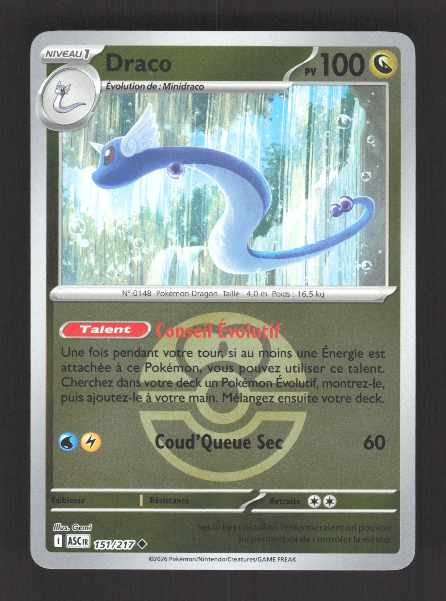 151/217 Draco POKEBALL - Héros Transcendants