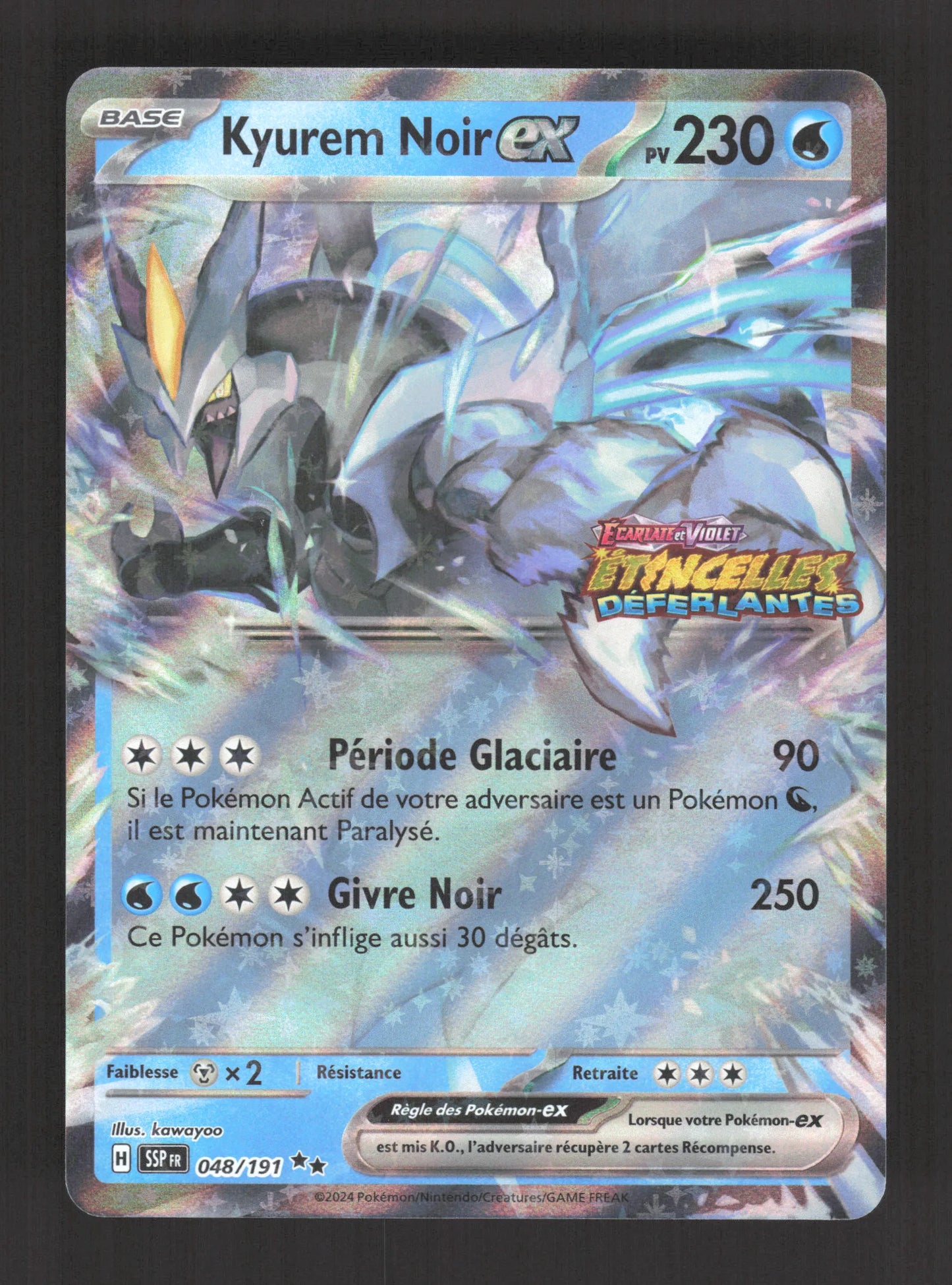 048/191 Kyurem Noir EX STAMP - Etincelles Deferlantes - STAMP