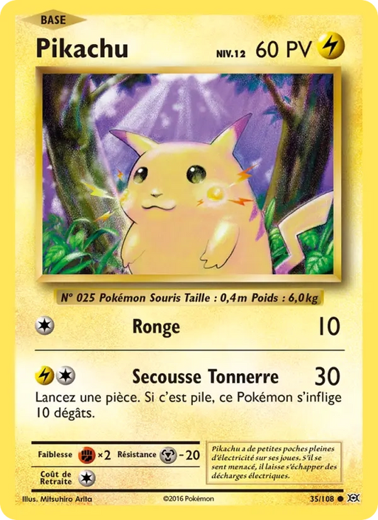35/108 Pikachu HOLO - Évolutions