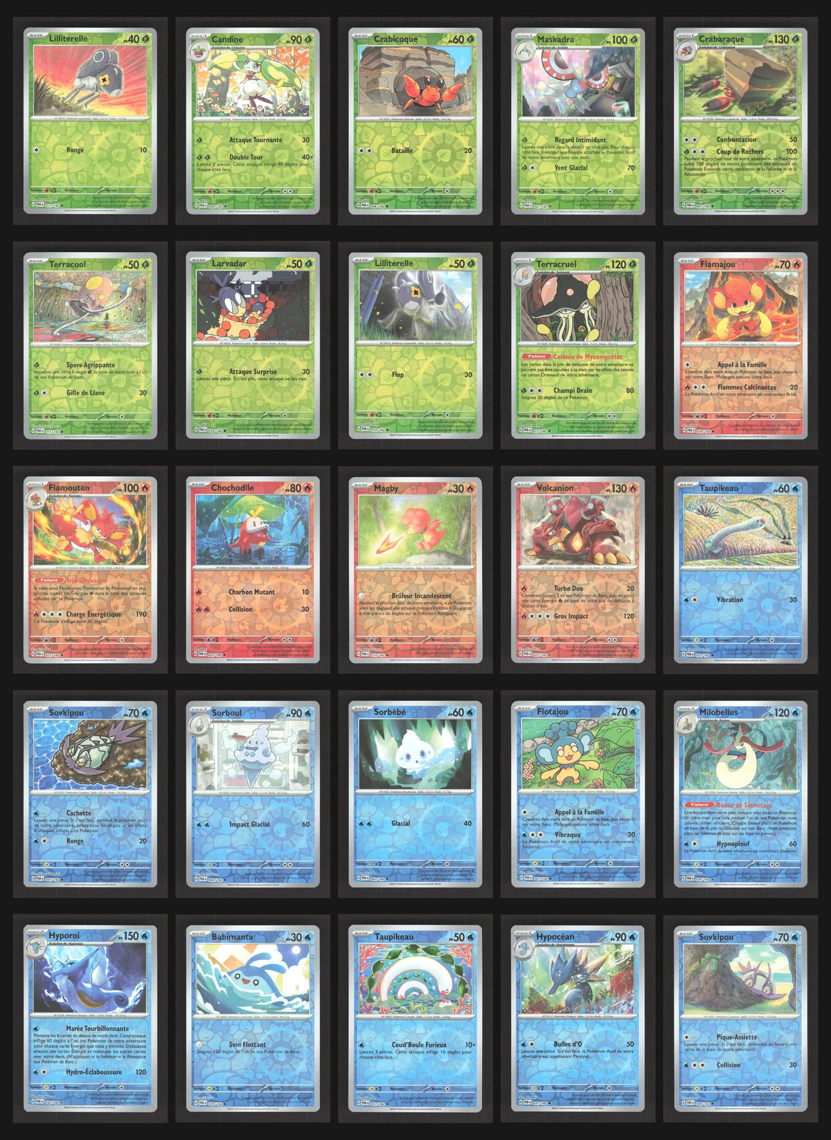 Lot de 83 Reverse EV4 (sans doublon)