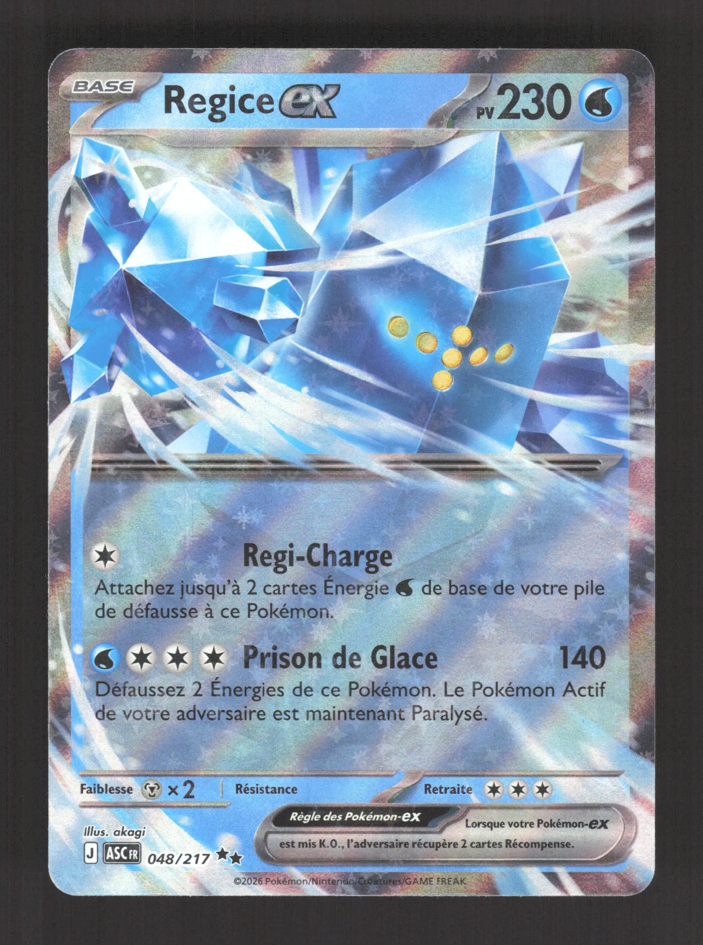 048/217 Regice EX - Héros Transcendants