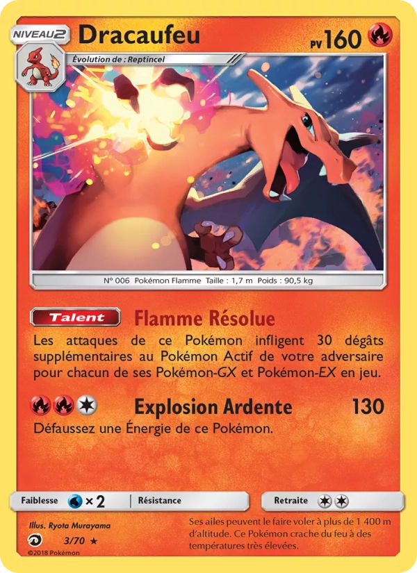 3/70 Dracaufeu RARE - Majesté des Dragons