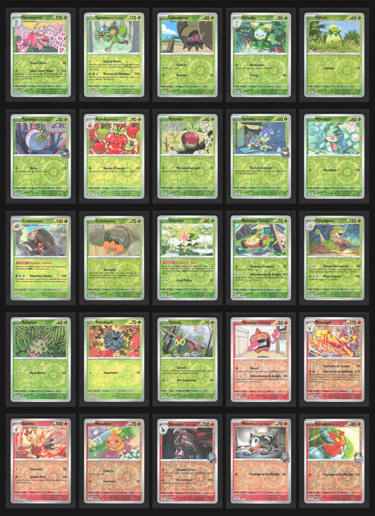 Lot de 135 Reverse EV10 (sans doublon)