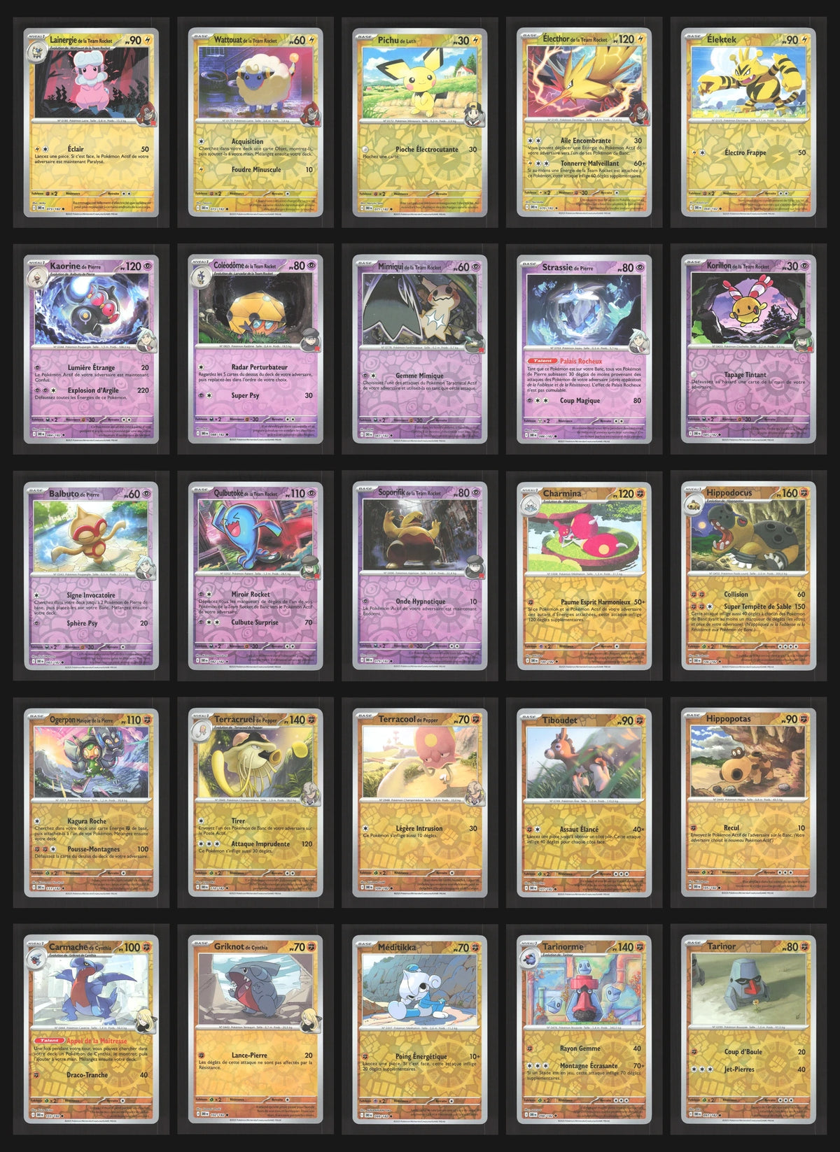 Lot de 135 Reverse EV10 (sans doublon)