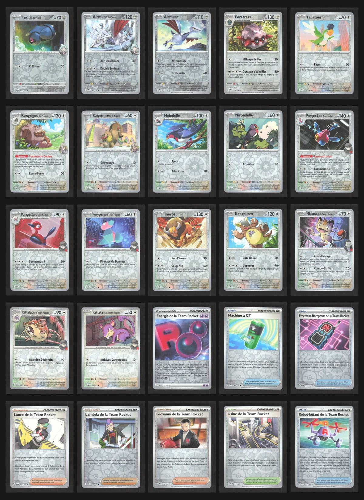 Lot de 135 Reverse EV10 (sans doublon)