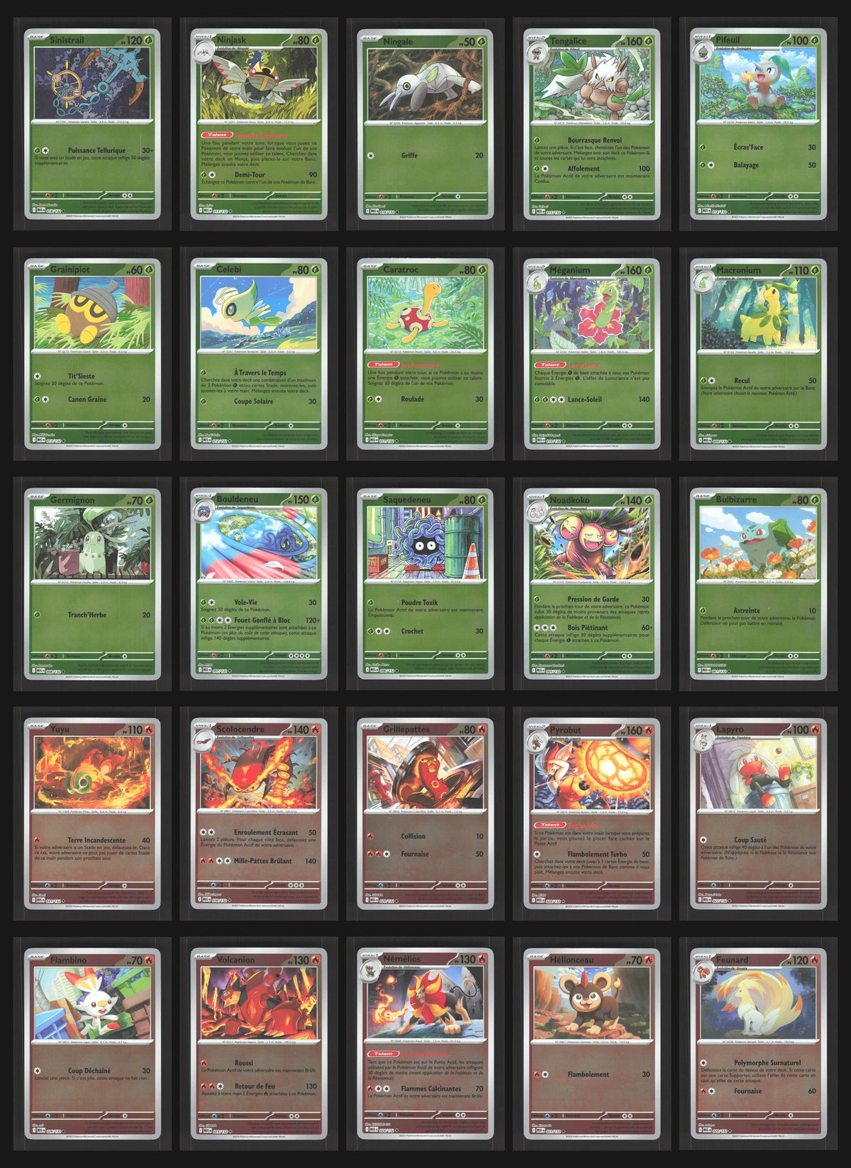 Lot de 110 Reverse ME1 (sans doublon)