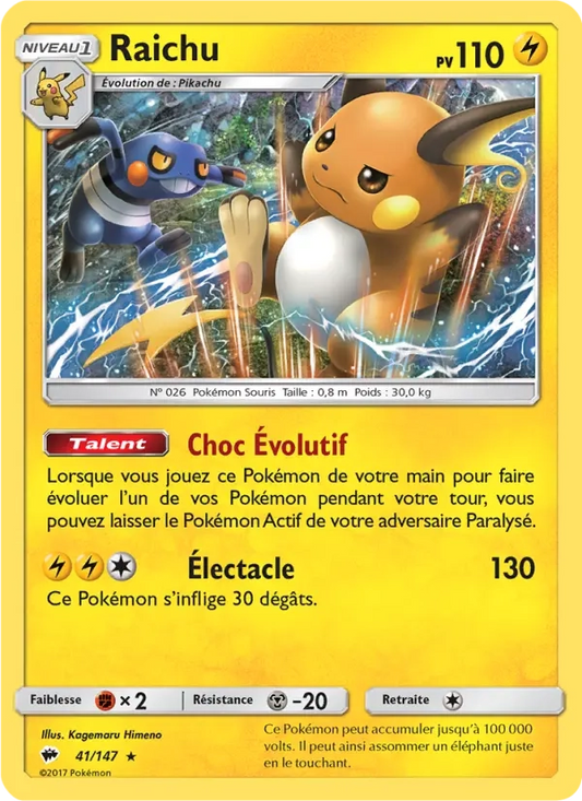 41/147 Raichu REVERSE - Ombres Ardentes