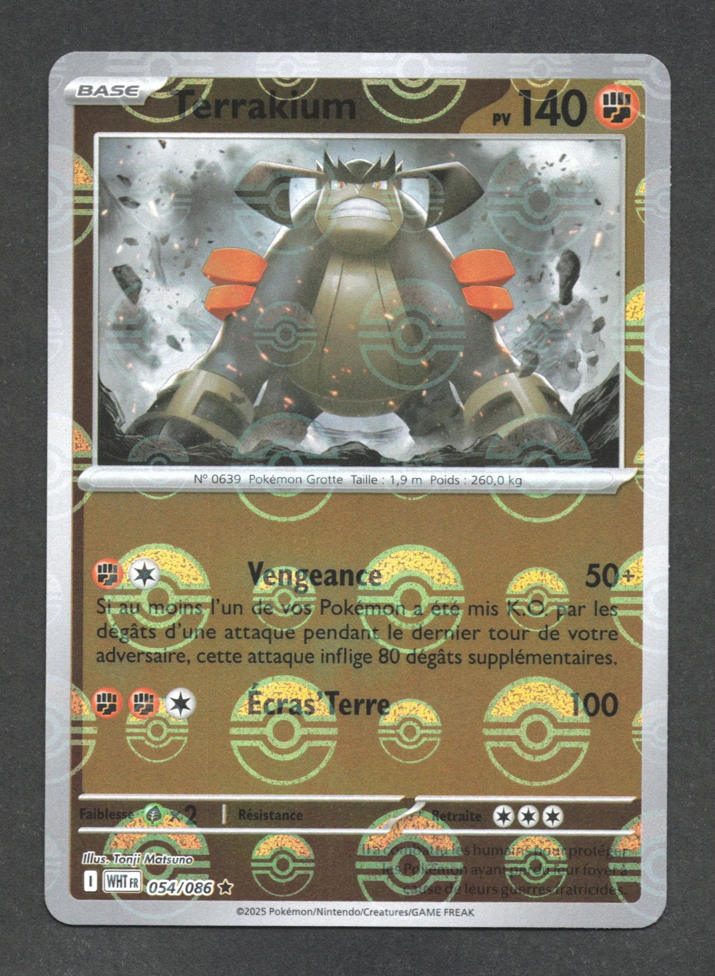 054/086 Terrakium POKEBALL - Flamme Blanche - Pokeball