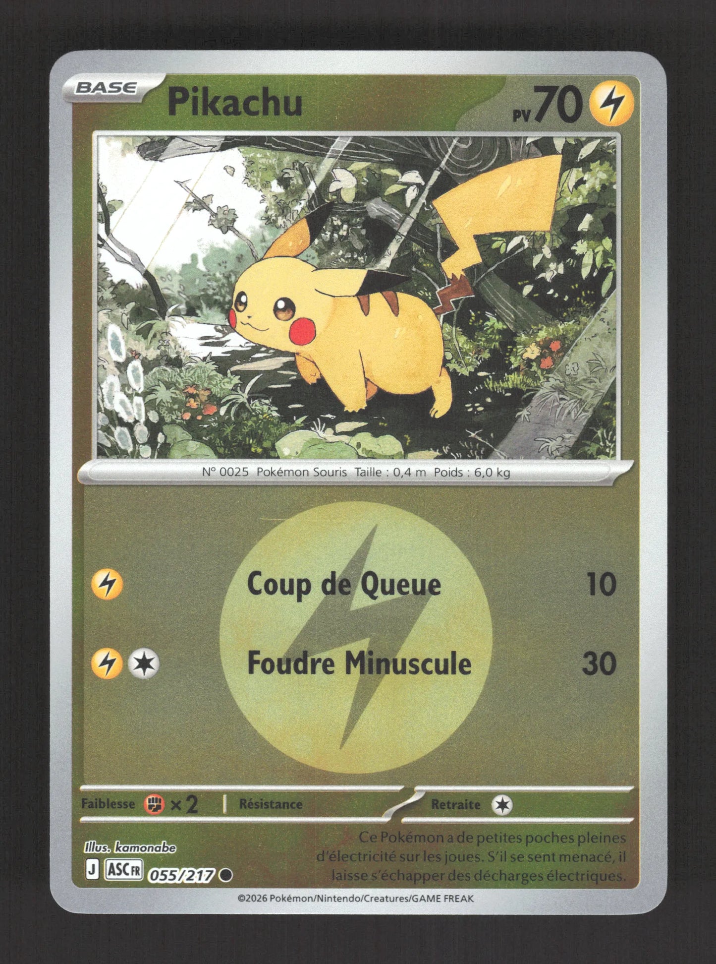 055/217 Pikachu REVERSE ENERGIE - Héros Transcendants