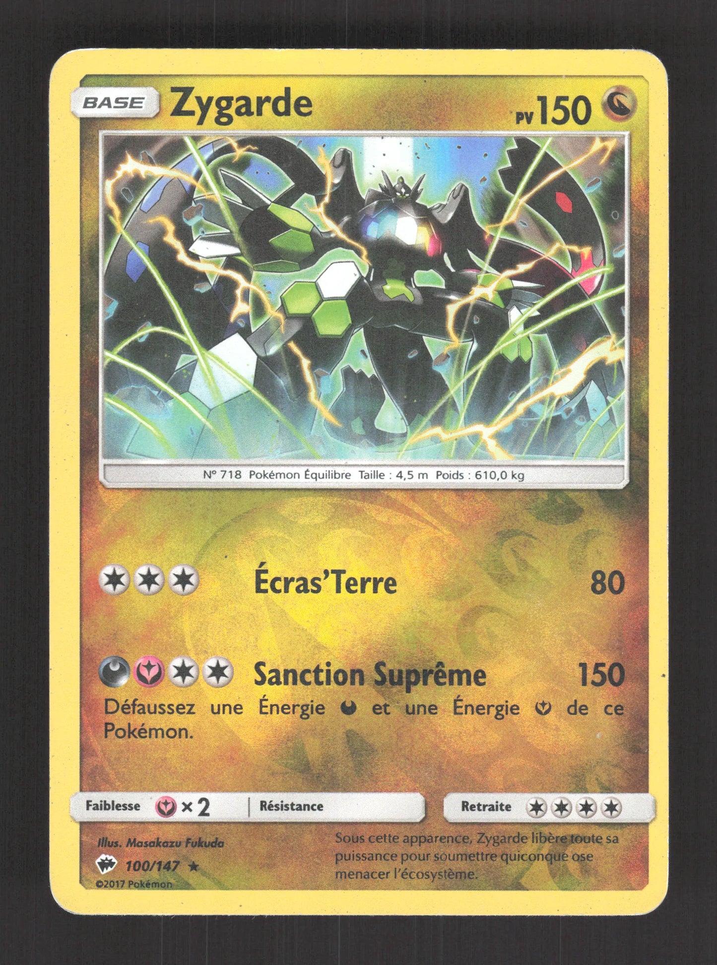 100/147 Zygarde REVERSE - Ombres Ardentes