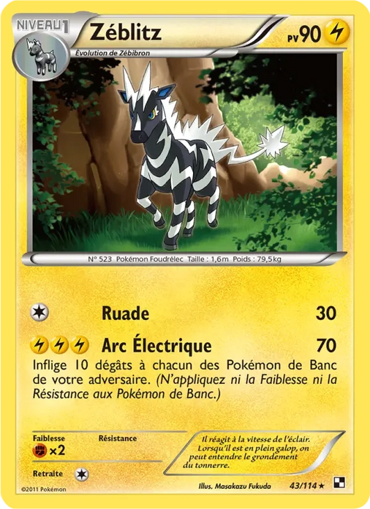 43/114 Zeblitz REVERSE - Noir & Blanc