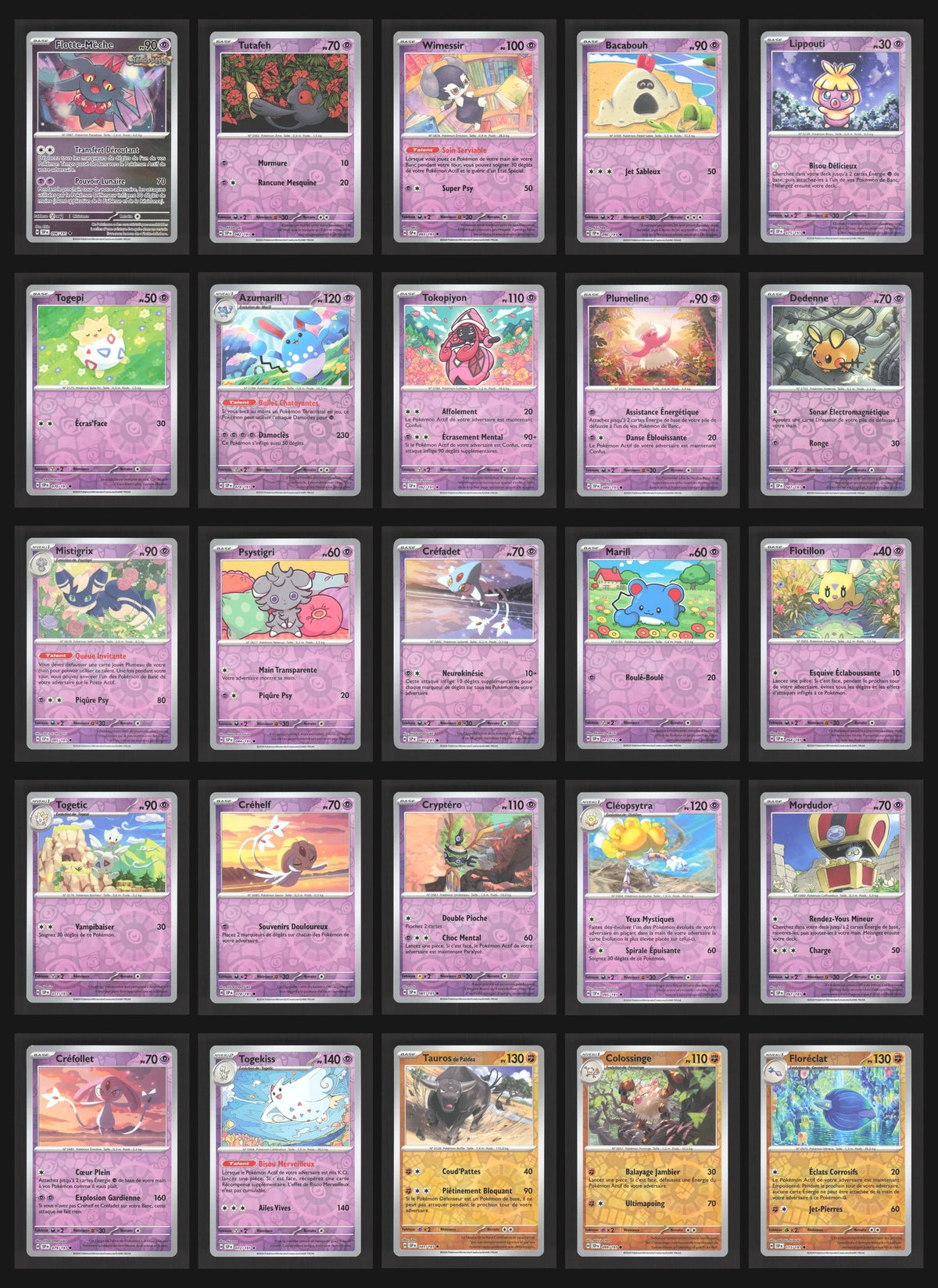 Lot de 143 Reverse EV8 (sans doublon)