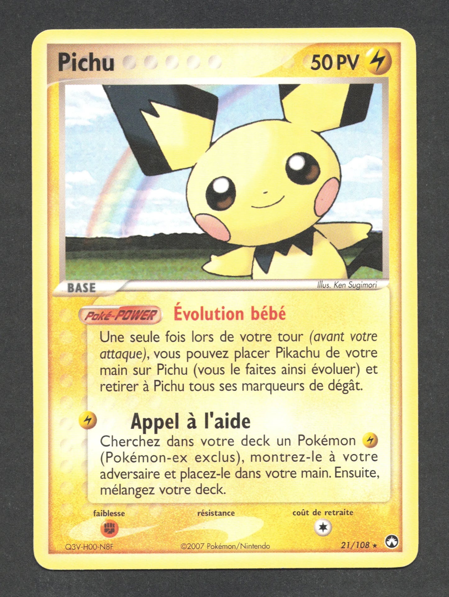 21/108 Pichu RARE - Gardiens du Pouvoir