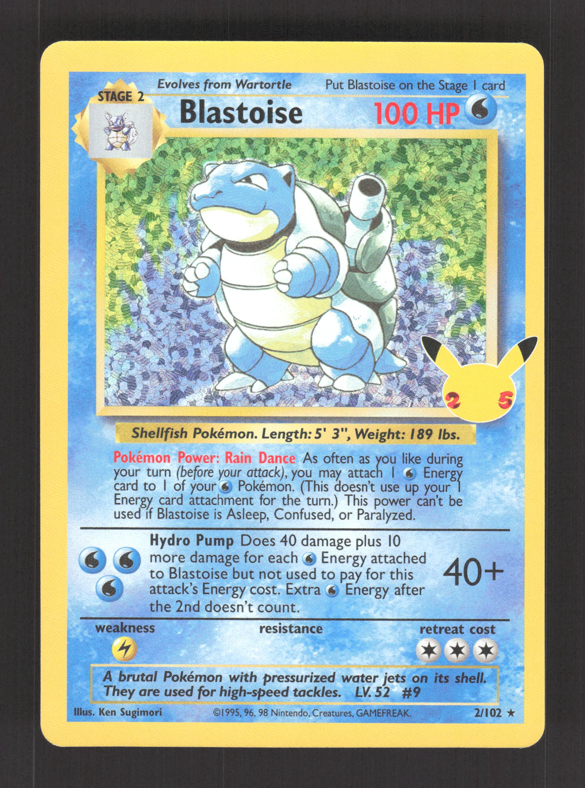 2/102 Blastoise HOLO - Anglais