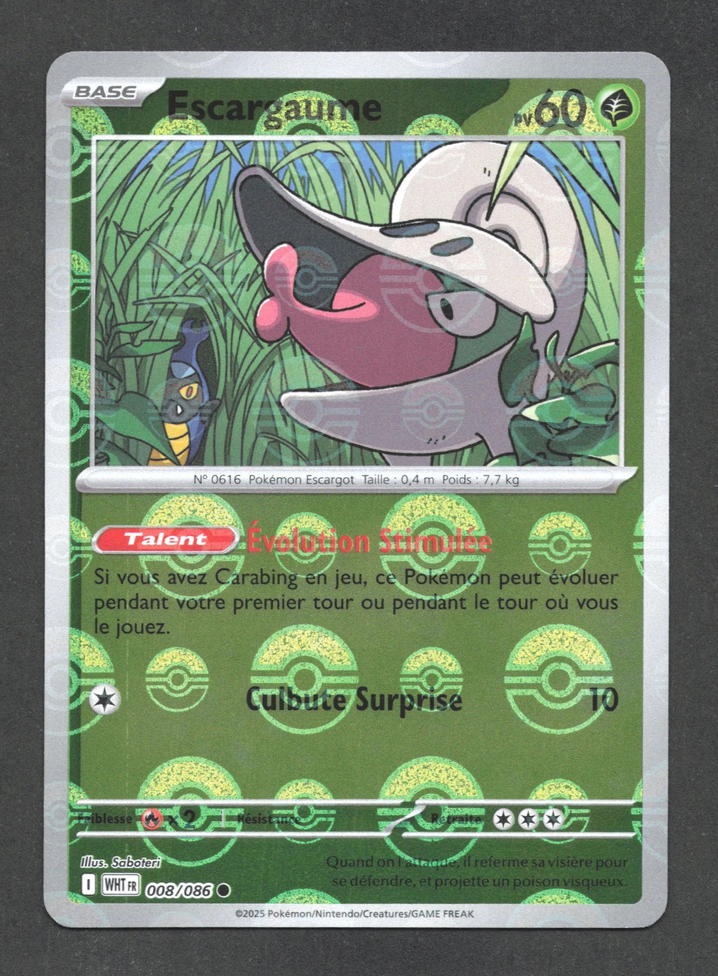 008/086 Escargaume POKEBALL - Flamme Blanche - Pokeball