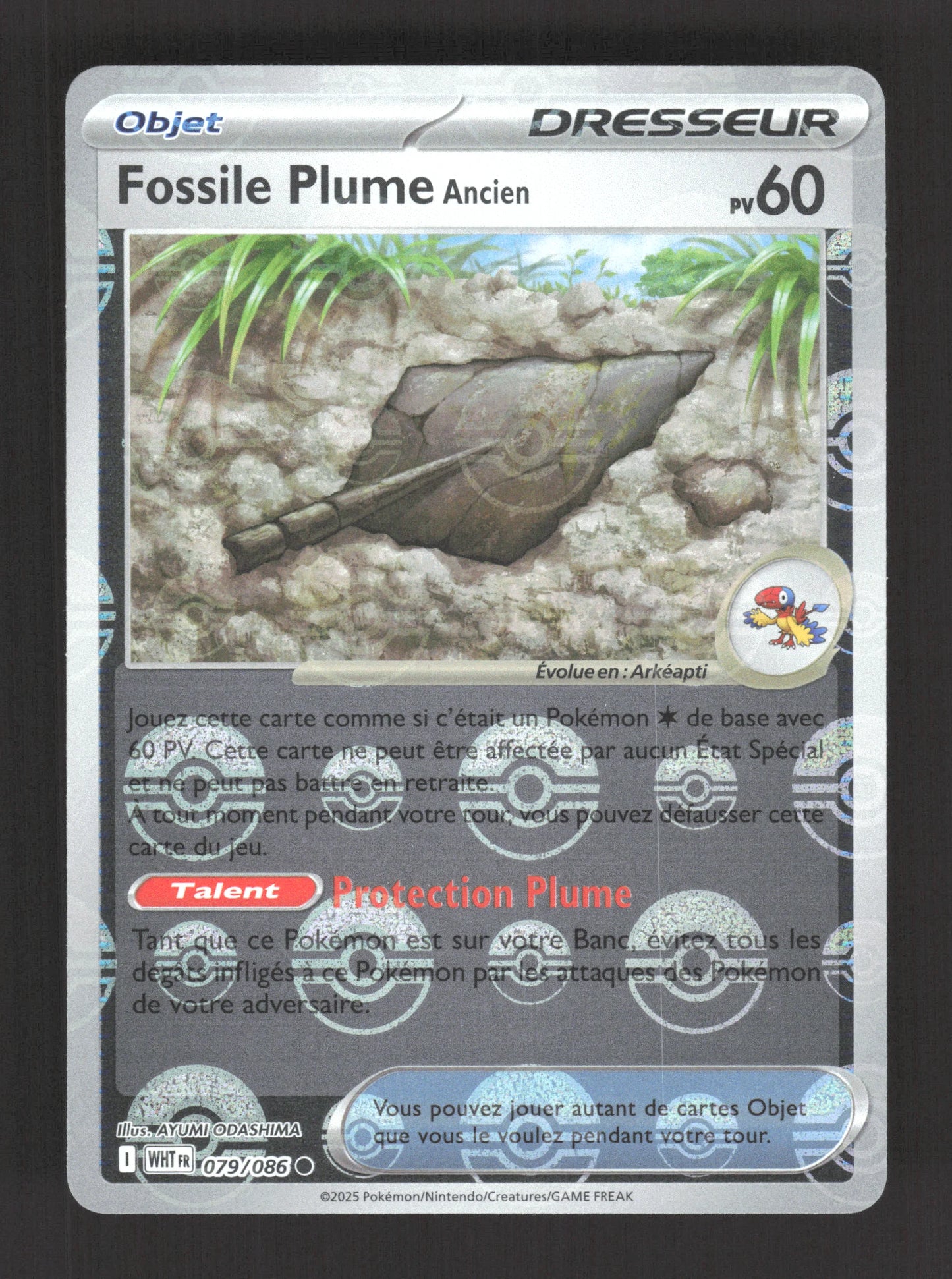 079/086 Fossile Plume POKEBALL - Flamme Blanche