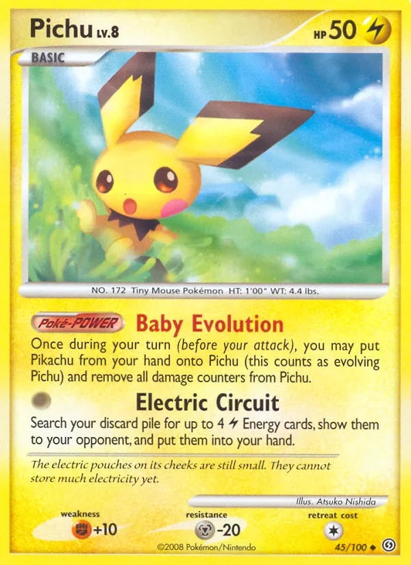 45/100 Pichu REVERSE - Tempête