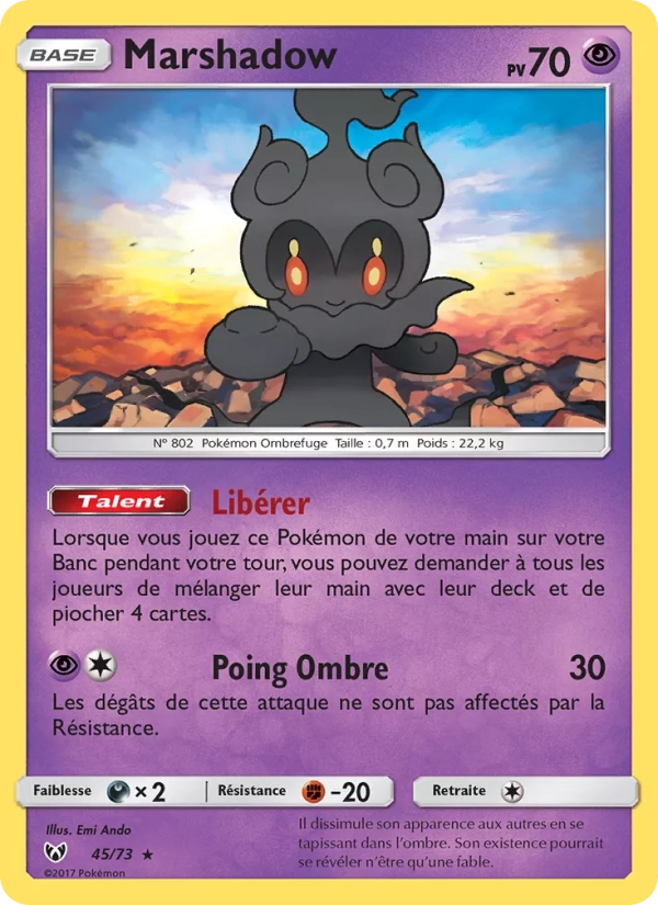 45/73 Marshadow HOLO - Légendes Brillantes