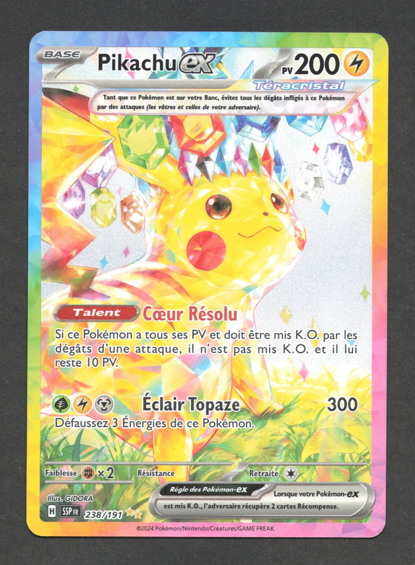 238/191 Pikachu EX - Étincelles Déferlantes
